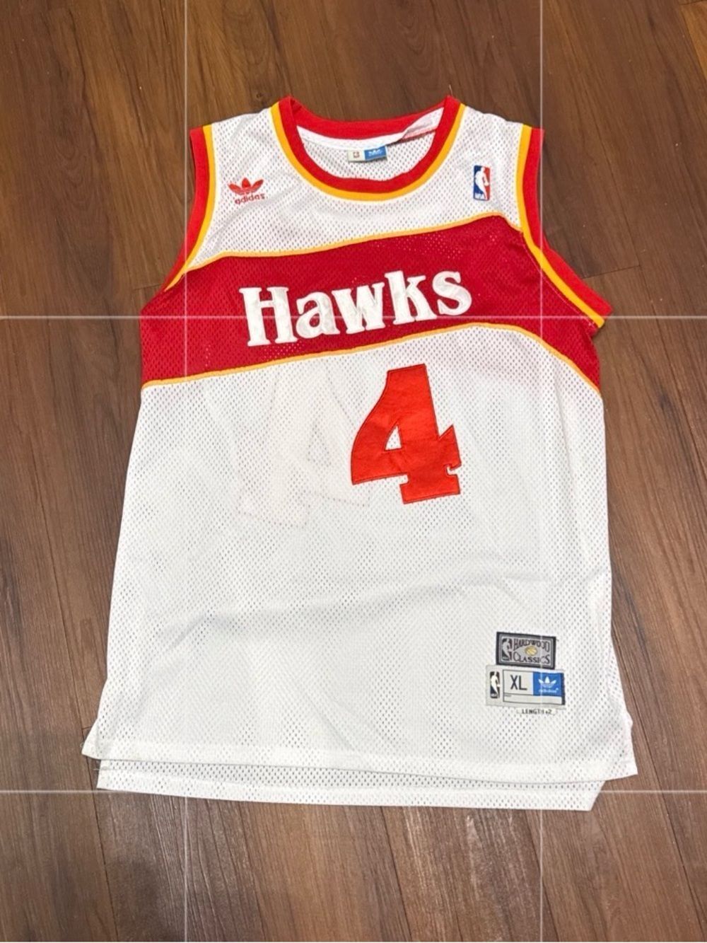 Atlanta Hawks Spud Webb Mens Mitchell And Ness XL Jersey Stitched Logo Red